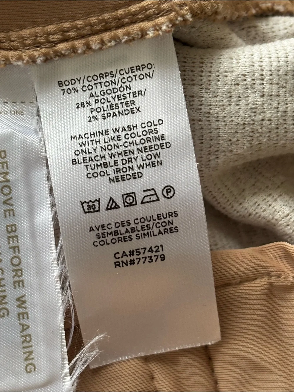 Ann Taylor The Eva Easy Ankle Pants Tan Print Size LP Petite - Picture 4 of 4